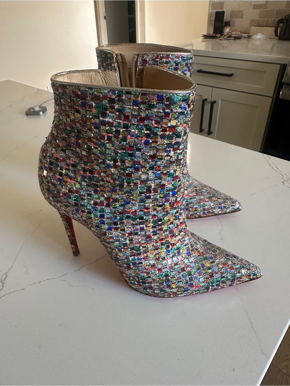 Christian Louboutin Multicolor So Kate 100 booties